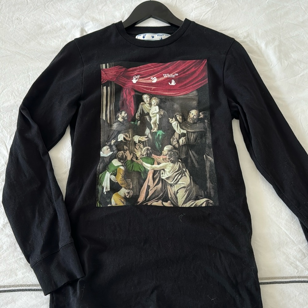 OFF WHITE CARAVAGGIO PAINTING LONG SLEEVE T SHIRT.